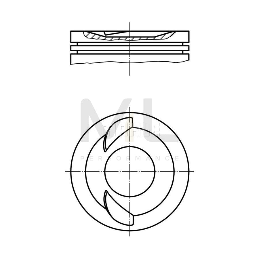 MAHLE ORIGINAL 009 03 02 Piston for LANCIA THEMA 84,6 mm, without cooling duct | Performance Parts DirectCar Parts