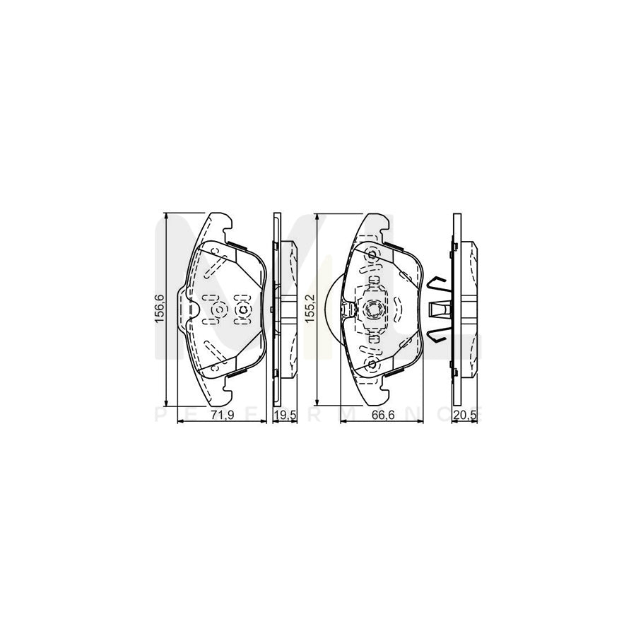 Bosch 0986Tb3192 Brake Pad Set | Performance Parts Direct Car Parts