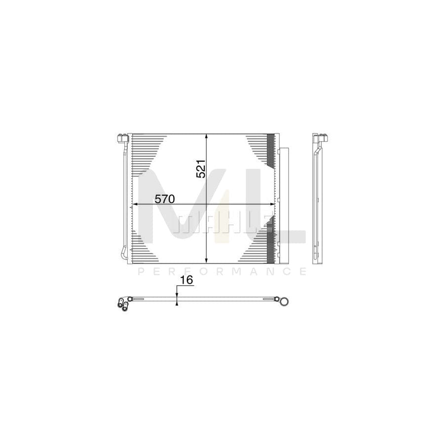 MAHLE ORIGINAL AC 269 000S Air conditioning condenser with dryer | Performance Parts DirectCar Parts