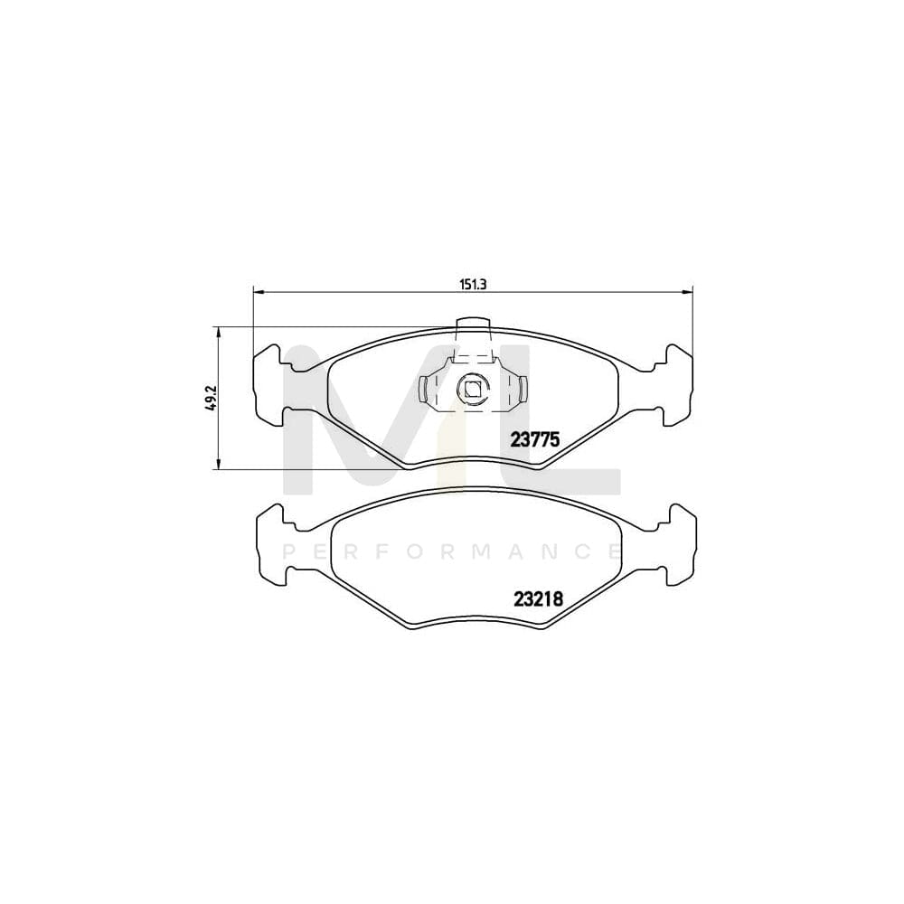 Brembo P 23 123 Brake Pad Set Excl. Wear Warning Contact
