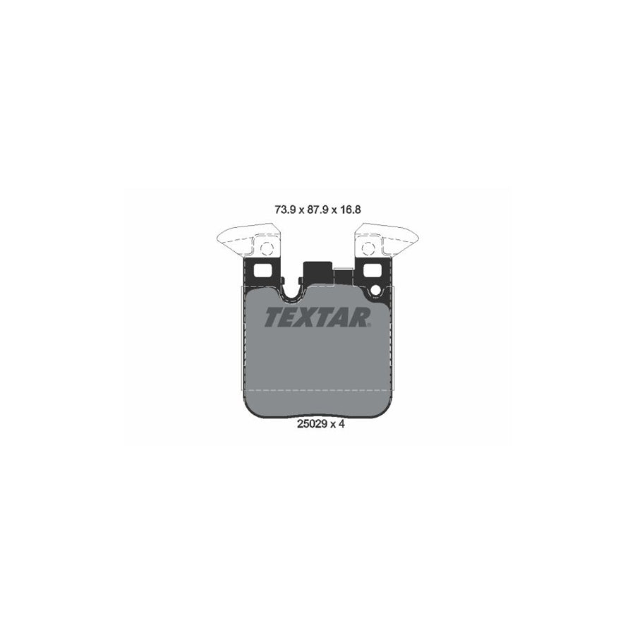 TEXTAR 2502901 Brake pad set prepared for wear indicator with counterweights