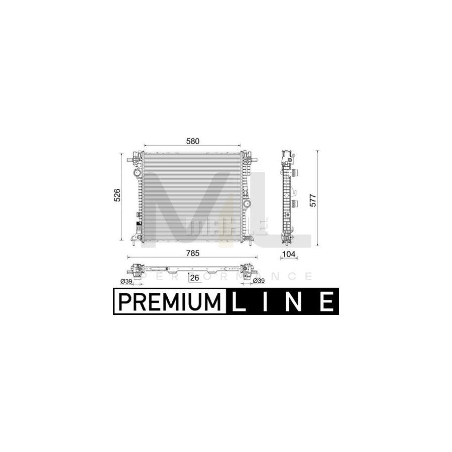 MAHLE ORIGINAL CR 2587 000P Engine radiator Brazed cooling fins, Aluminium | Performance Parts DirectCar Parts