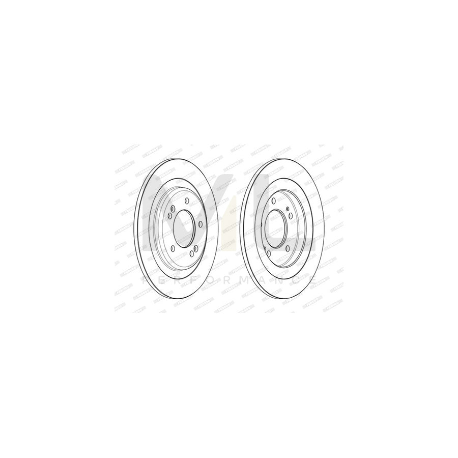 FERODO PREMIER DDF2482C Brake Disc Solid, Coated, without accessories | Performance Parts Direct Car Parts
