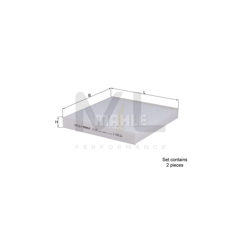 MAHLE ORIGINAL LA 630/S Pollen filter Particulate Filter | Performance Parts DirectCar Parts