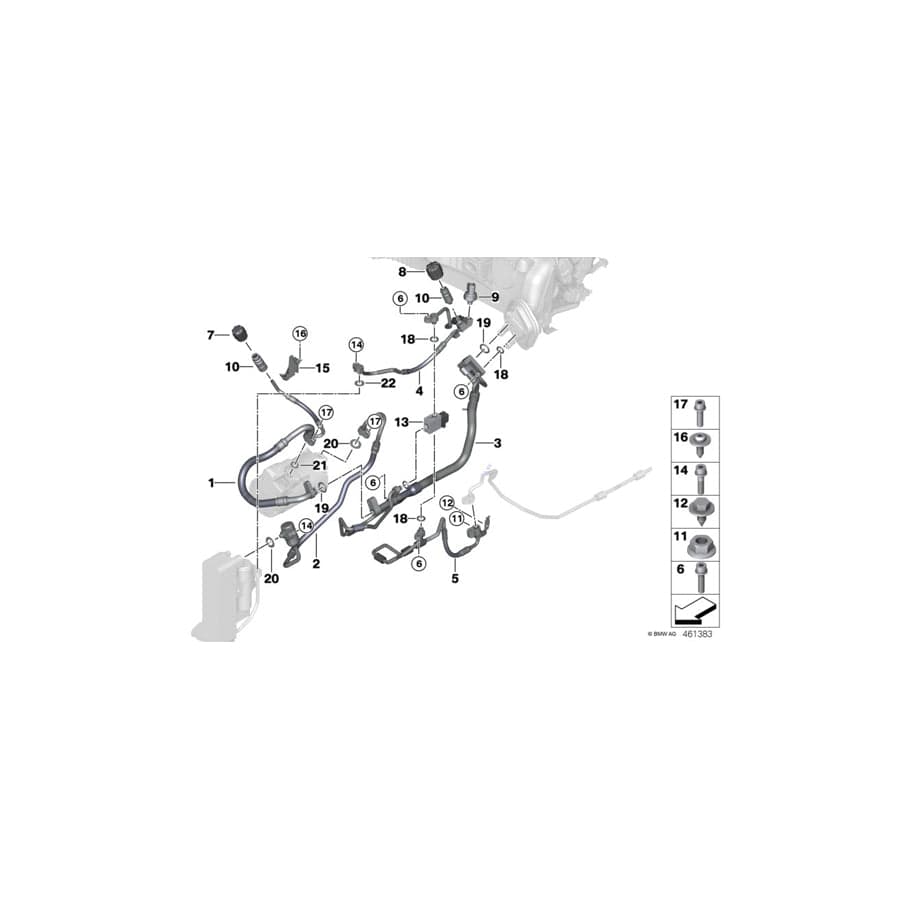 Genuine BMW 64539368339 F30 Coolant Pipe (Inc. 330e)