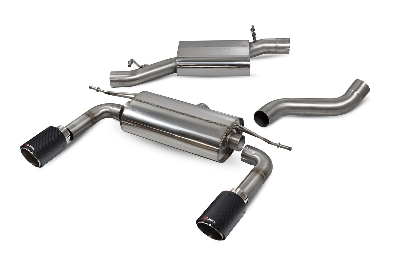 Scorpion SAU086CF Audi TT MK3 Resonated Cat-Back Exhaust System With No Valves