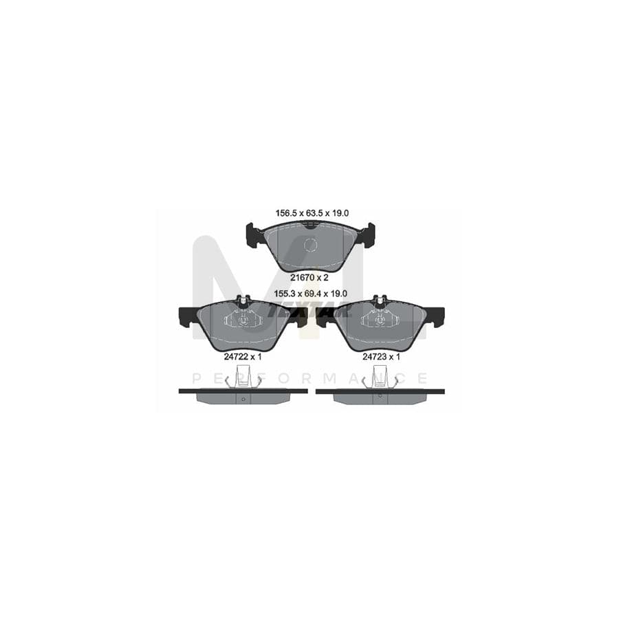 TEXTAR 2472281 Brake pad set epad, prepared for wear indicator