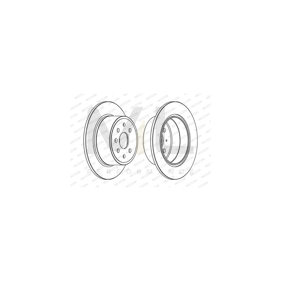 FERODO PREMIER DDF329 Brake Disc Solid, with bolts/screws | Performance Parts Direct Car Parts