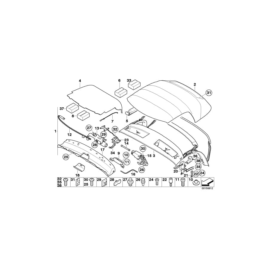Genuine BMW 54347127163 E85 Mounting, Cable Plug (Inc. Z4)