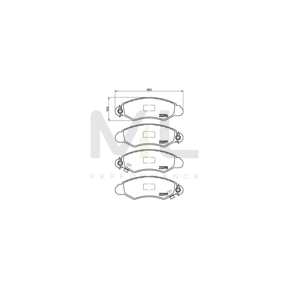 Brembo P 78 012 Brake Pad Set With Acoustic Wear Warning