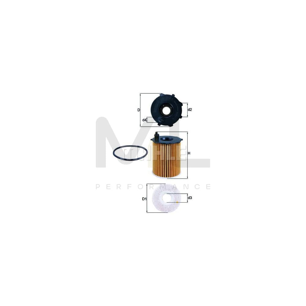 MAHLE ORIGINAL OX 171/16D Oil Filter Filter Insert | Performance Parts DirectCar Parts