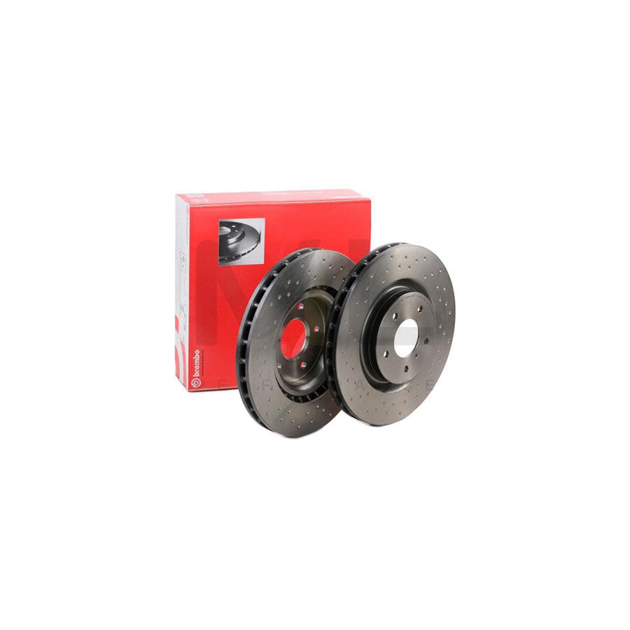 BREMBO XTRA LINE 09.8485.1X Brake Disc for NISSAN 350 Z Perforated / Vented, Coated, High-carbon - 1 piece