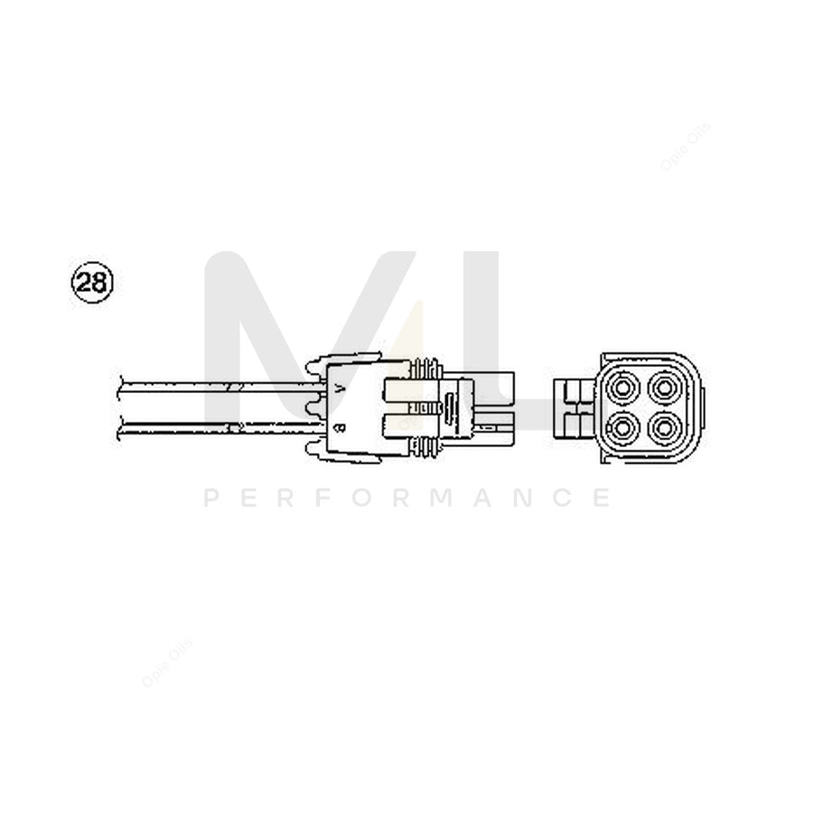 NTK Lambda Sensor - Oxygen / O2 Sensor OZA695-EE2 (NGK 91173)
