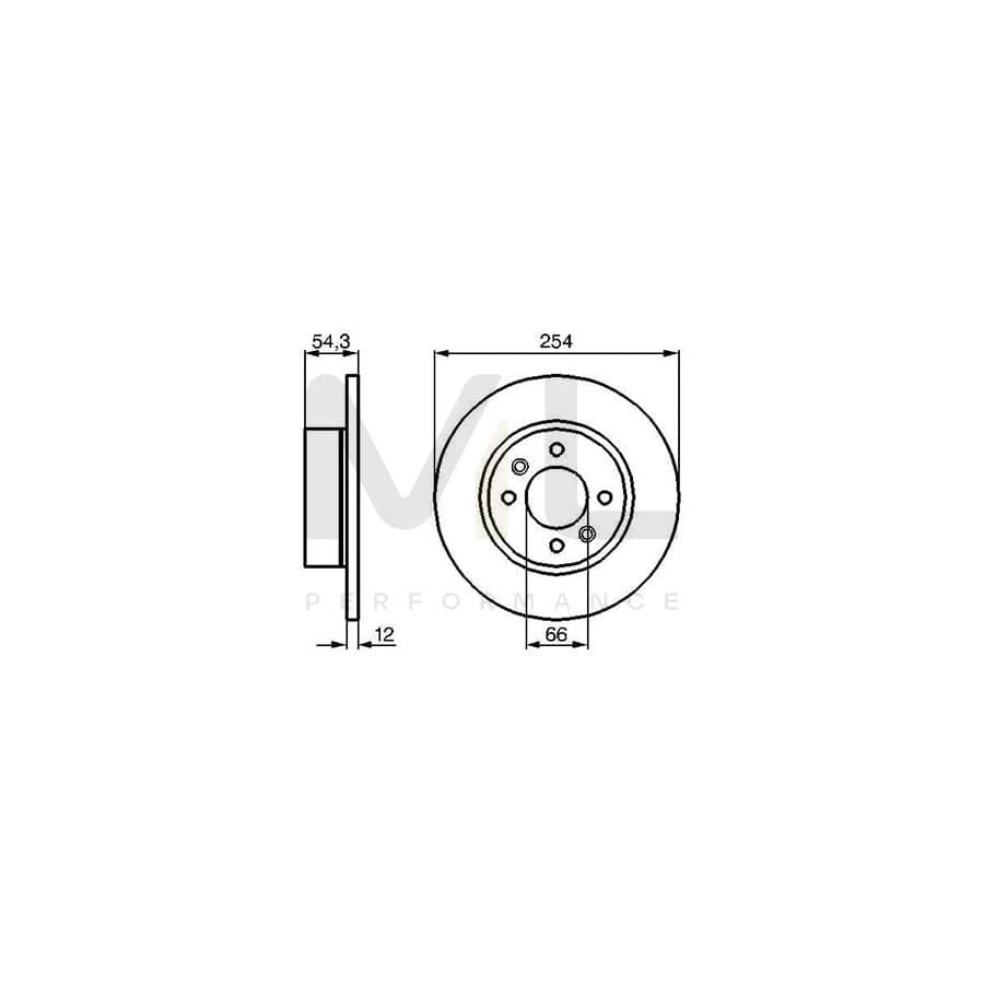 BOSCH 0 986 478 390 Brake Disc Solid, Oiled | Performance Parts Direct Car Parts