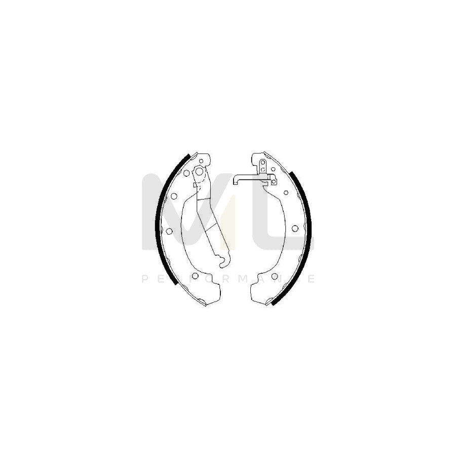 BOSCH 0 986 487 389 Brake Shoe Set | Performance Parts Direct Car Parts
