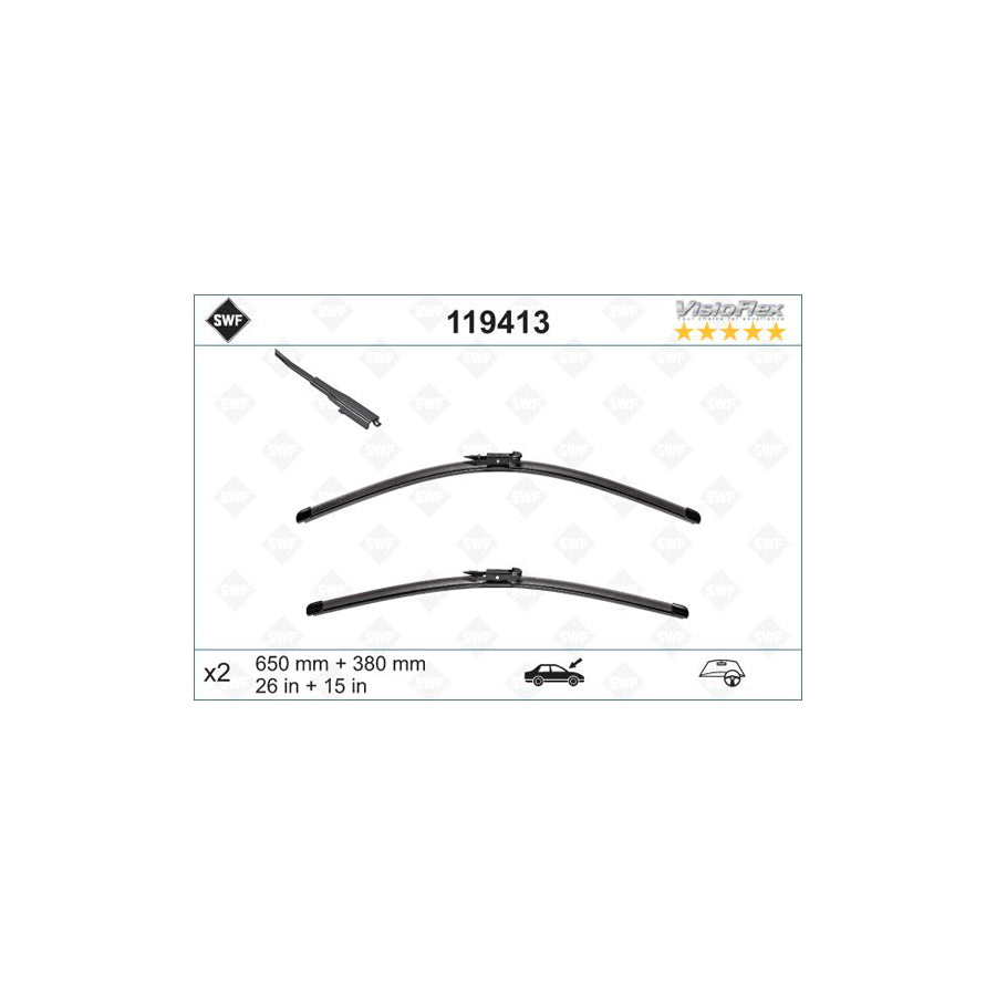 Swf Original Visioflex Set, Visioflex 119413 Wiper Blade