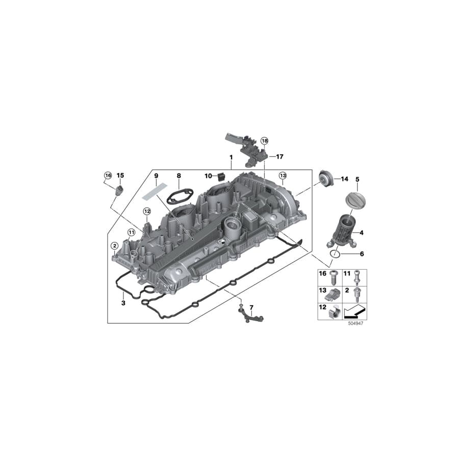 Genuine BMW 11788091279 Bracket For Lambda Probe Cable (Inc. X3 M & X4 M)