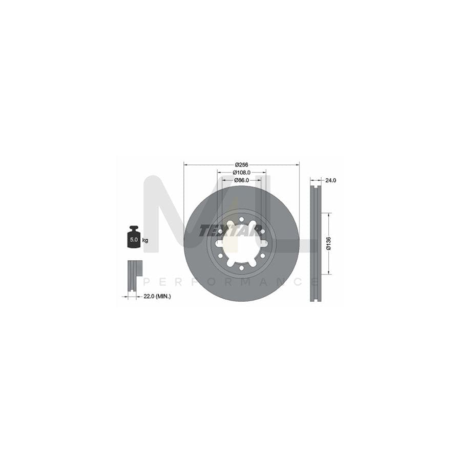 TEXTAR 92136200 Brake Disc for MAZDA B-Series Pickup (UN) Internally Vented, without wheel hub, without wheel studs | Performance Parts Direct Car Parts