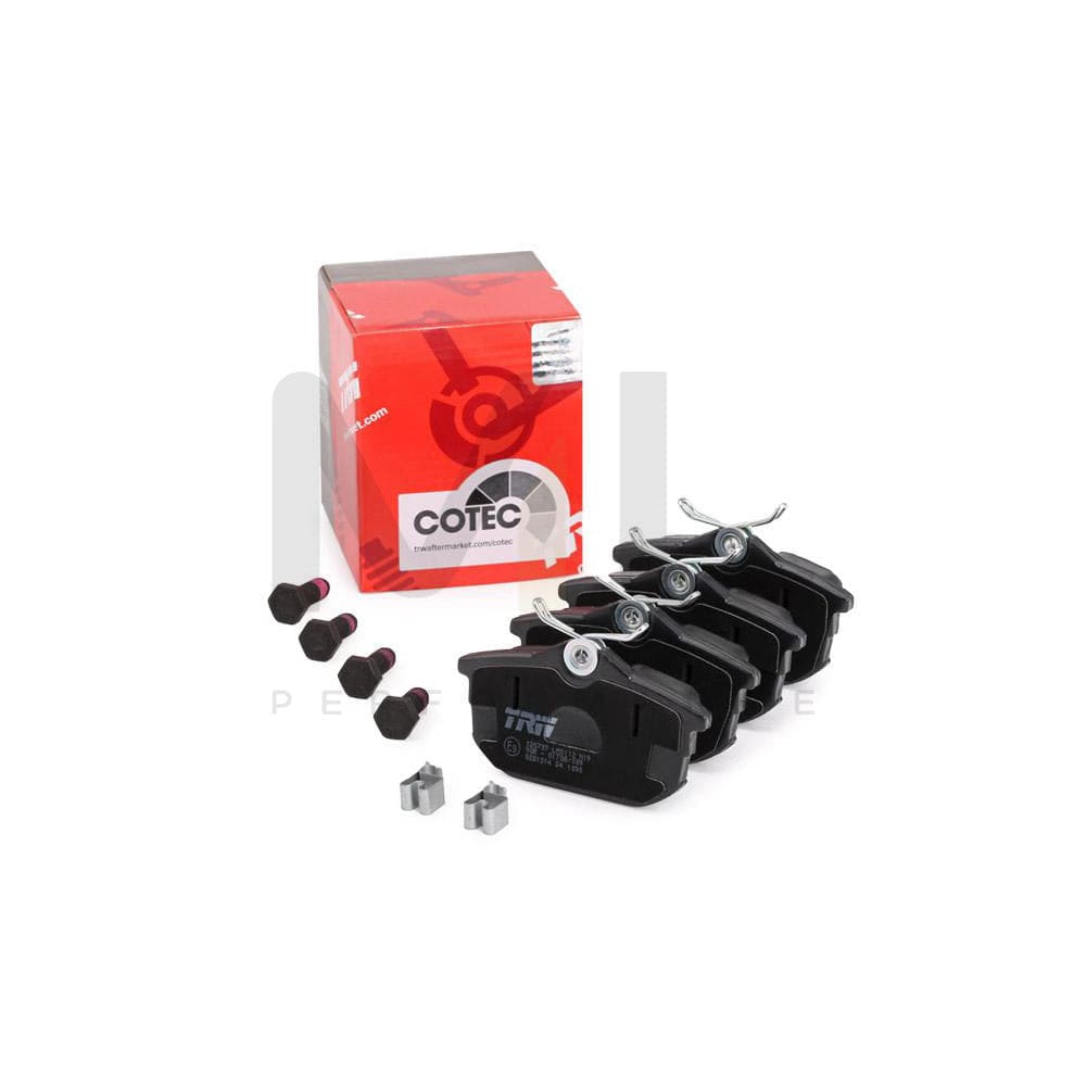 TRW Cotec Gdb1314 Brake Pad Set With Acoustic Wear Warning, With Brake Caliper Screws, With Accessories | Performance Parts Direct Car Parts