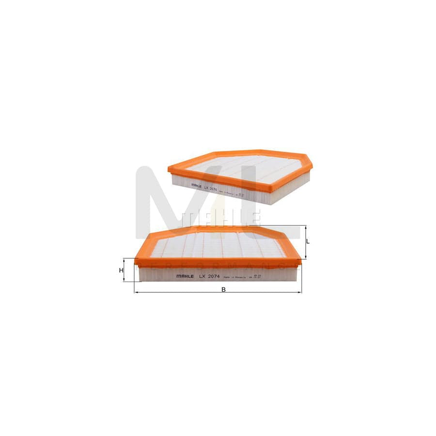 MAHLE ORIGINAL LX 2074 Air Filter Filter Insert | Performance Parts DirectCar Parts