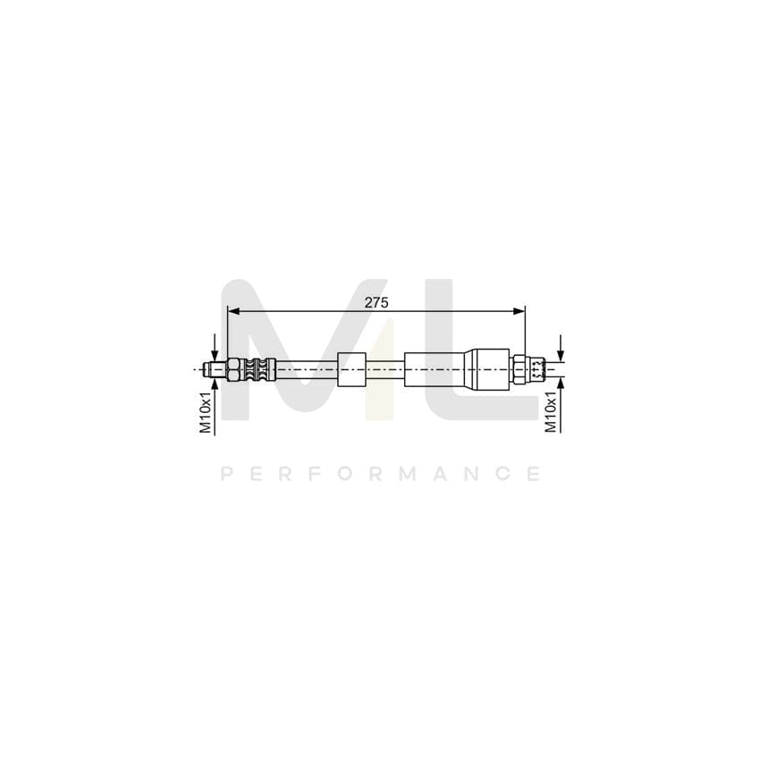 BOSCH 1 987 476 174 Brake Hose for BMW 5 Touring (E39) 275mm | Performance Parts Direct Car Parts