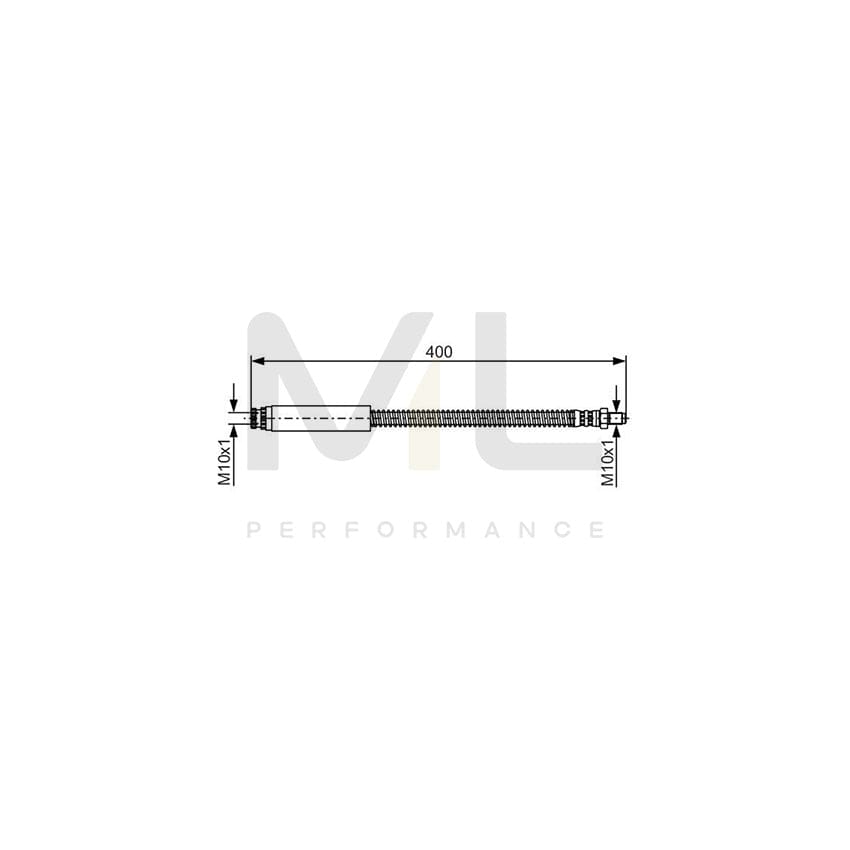 BOSCH 1 987 481 358 Brake Hose for LAND ROVER DEFENDER 370mm, M10x1 | Performance Parts Direct Car Parts