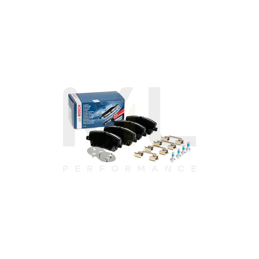 Bosch 0986494611 Brake Pad Set For Honda Civic Viii Hatchback (Fn, Fk) With Acoustic Wear Warning, With Anti-Squeak Plate, With Bolts/Screws, With Mounting Manual BP2649 | Performance Parts Direct Car Parts
