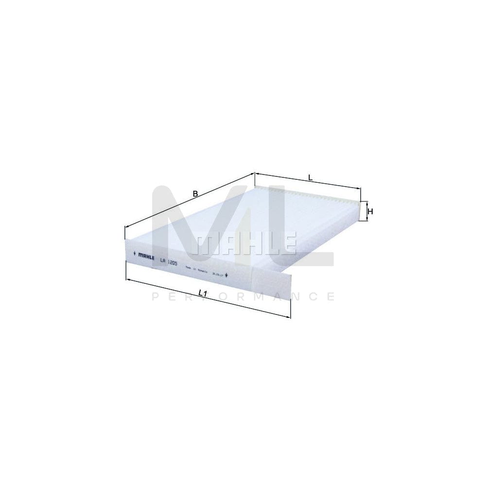 MAHLE ORIGINAL LA 1205 Pollen filter Particulate Filter | Performance Parts DirectCar Parts