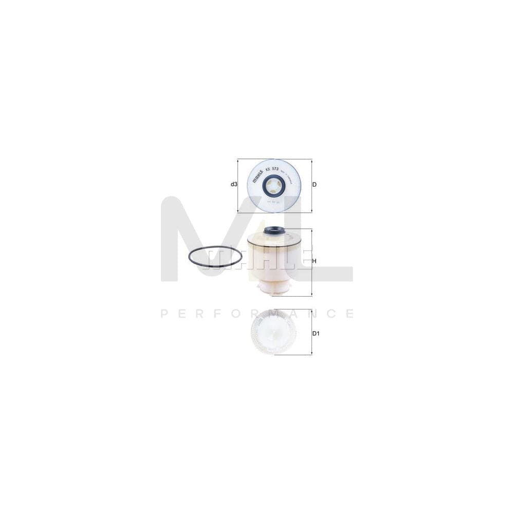 MAHLE ORIGINAL KX 573D Fuel filter Filter Insert | Performance Parts DirectCar Parts