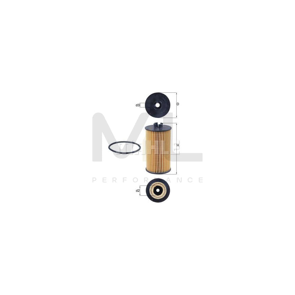 MAHLE ORIGINAL OX 401D Oil Filter Filter Insert | Performance Parts DirectCar Parts