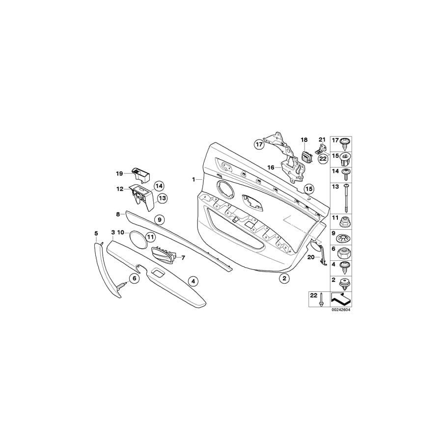 Genuine BMW 51426984638 E60 E61 Interior Handle, Leather Right SCHWARZ (Inc. 530xd, 530xi & 540i)
