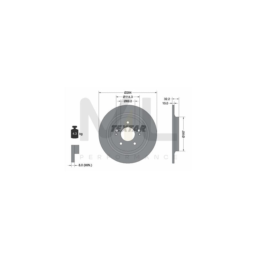 TEXTAR 92316303 Brake Disc Solid | Performance Parts Direct Car Parts