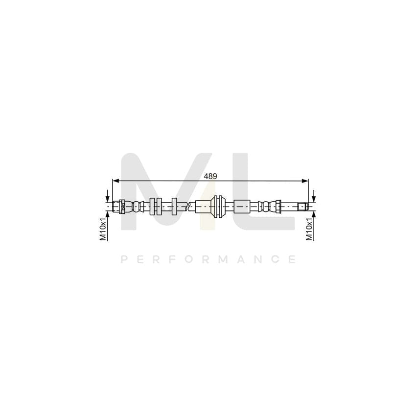 BOSCH 1 987 481 691 Brake Hose 445mm, M10x1 | Performance Parts Direct Car Parts