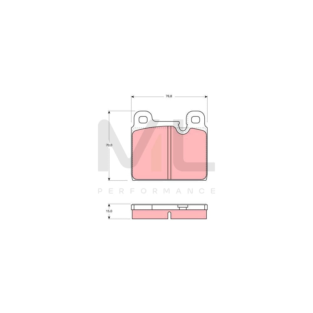 TRW Gdb918 Brake Pad Set For Porsche 911 Prepared For Wear Indicator | Performance Parts Direct Car Parts