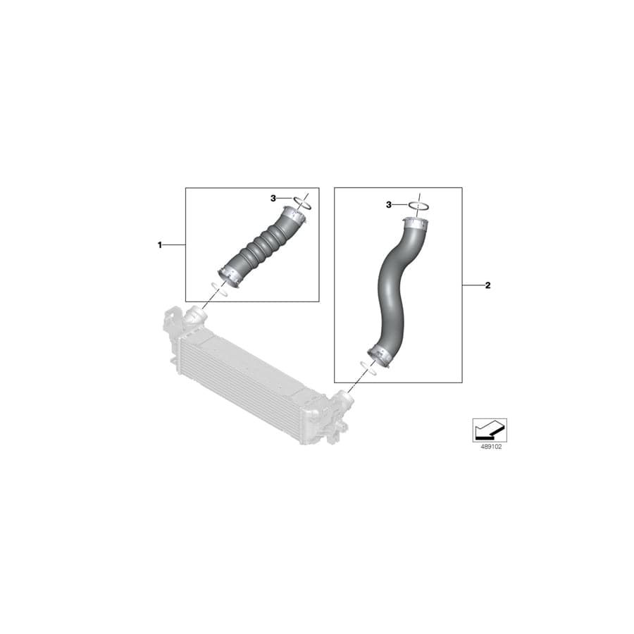 Genuine BMW 11618580077 G01 G02 Charge Air Line (Inc. X3 18d, X4 20dX & X3 20dX)