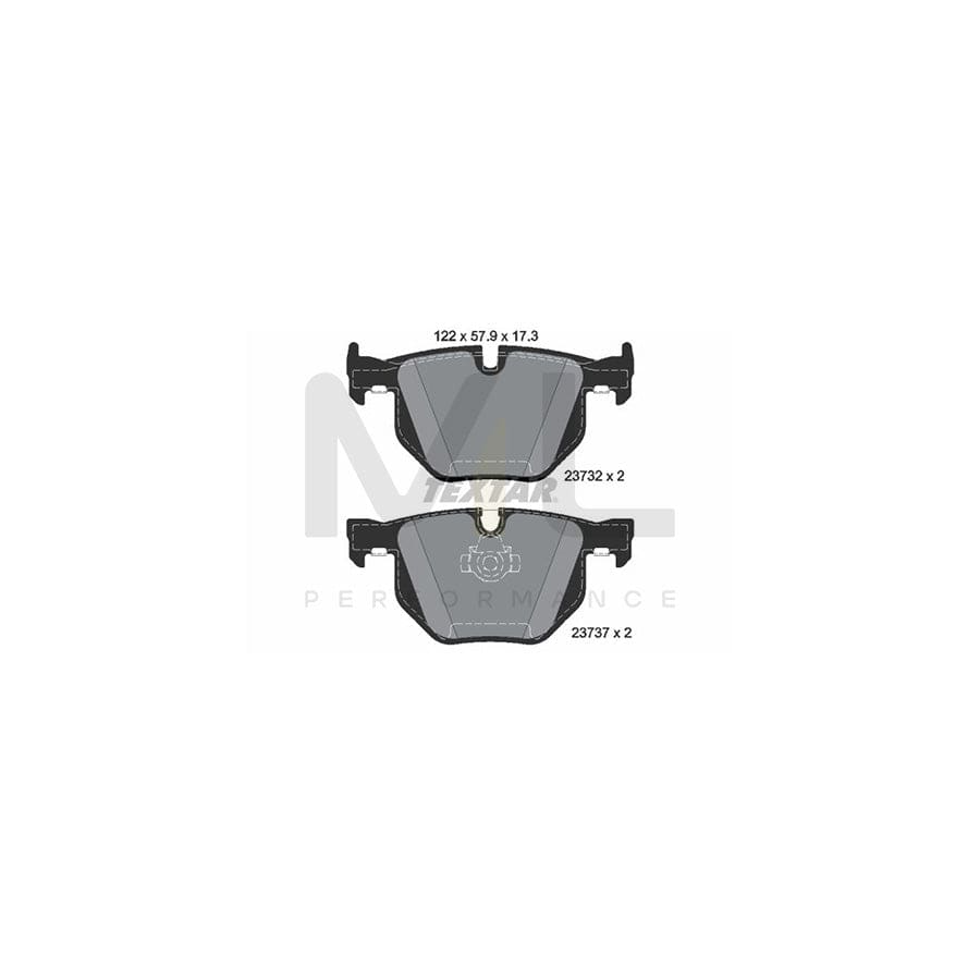 TEXTAR epad 2373281 Brake pad set prepared for wear indicator | Performance Parts Direct Car Parts