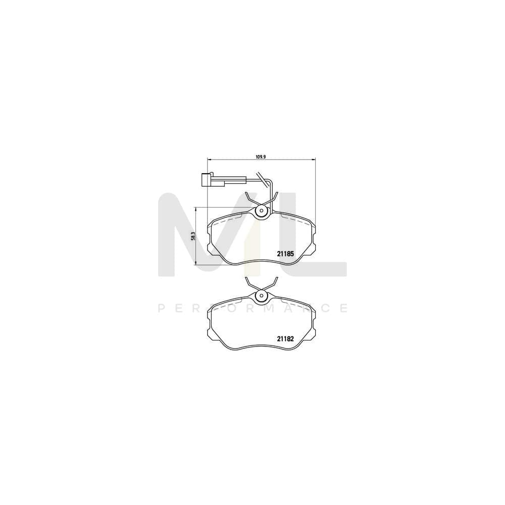 Brembo P 23 045 Brake Pad Set With Brake Caliper Screws