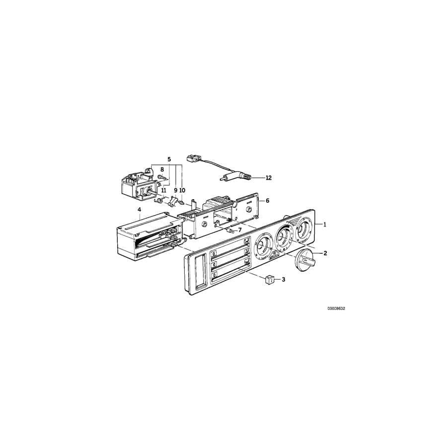 Genuine BMW 64111384295 E34 Heater Control (Inc. 525tds, 525i & 518g)