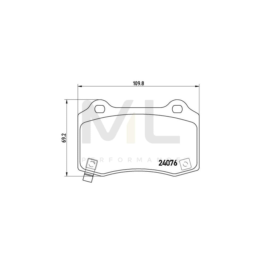 Brembo P 11 024 Brake Pad Set With Acoustic Wear Warning