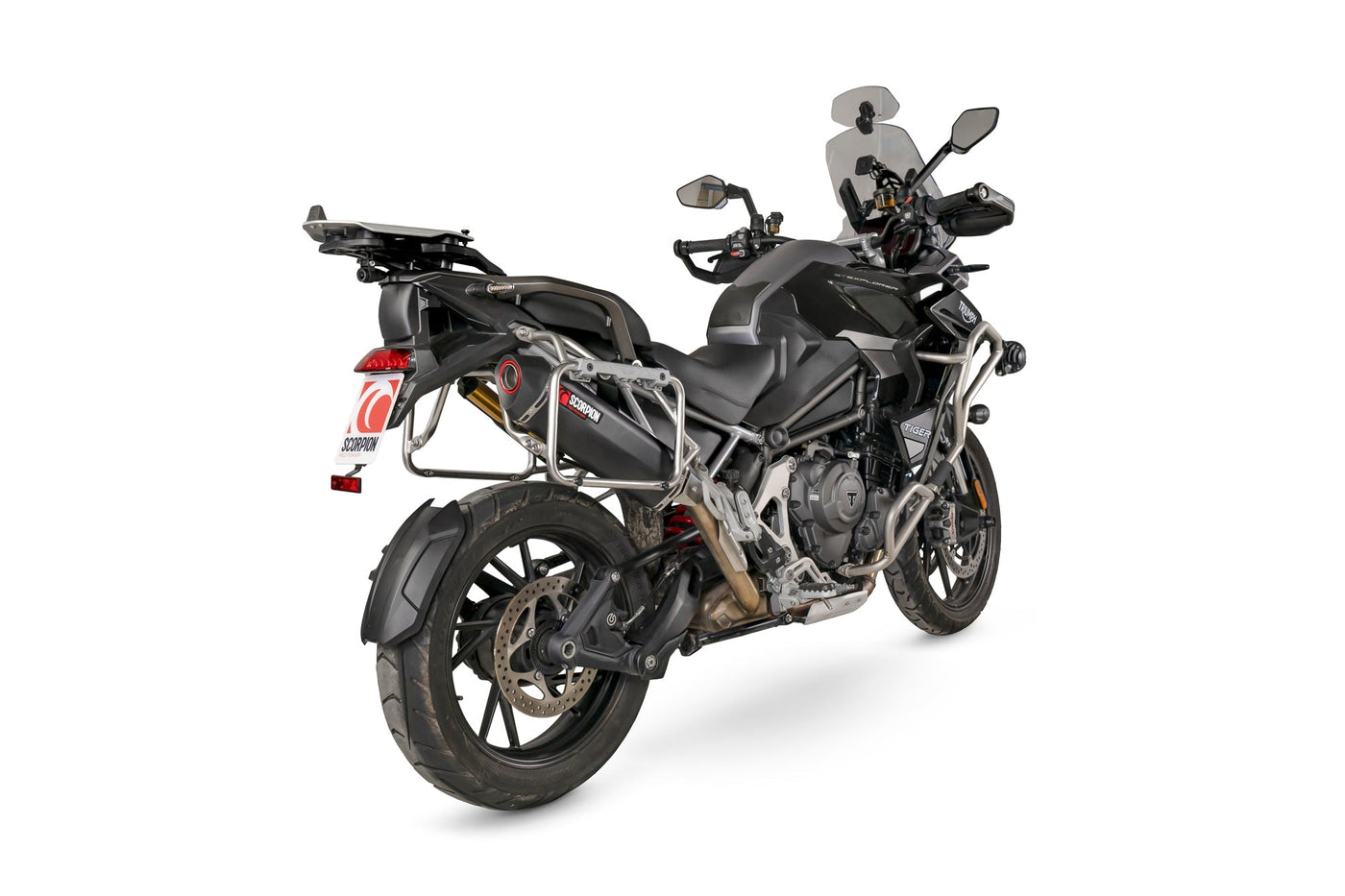 Scorpion RTR94BCER Triumph Tiger 1200 Serket Parallel Slip-On - Ceramic Black Coated Sleeve | UK
