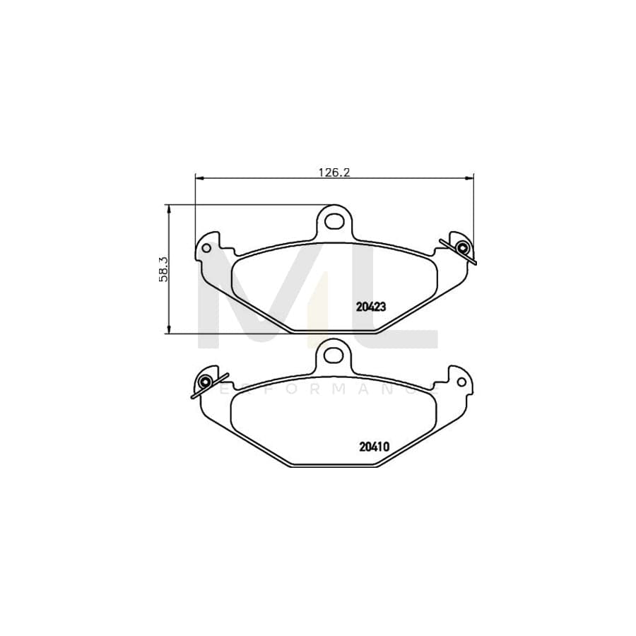 TEXTAR 2041002 Brake pad set not prepared for wear indicator | Performance Parts Direct Car Parts