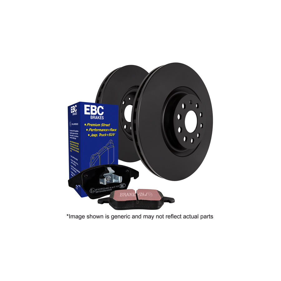 EBC PDKR336 Ford Seat VW Ultimax Rear Brake Pad & Plain Disc Kit - ATE Caliper (Inc. Galaxy Mk1, Alhambra, Sharan)