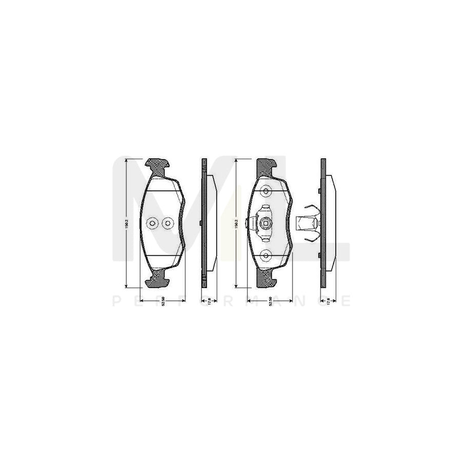 Bosch 0986Tb3038 Brake Pad Set Excl. Wear Warning Contact | Performance Parts Direct Car Parts