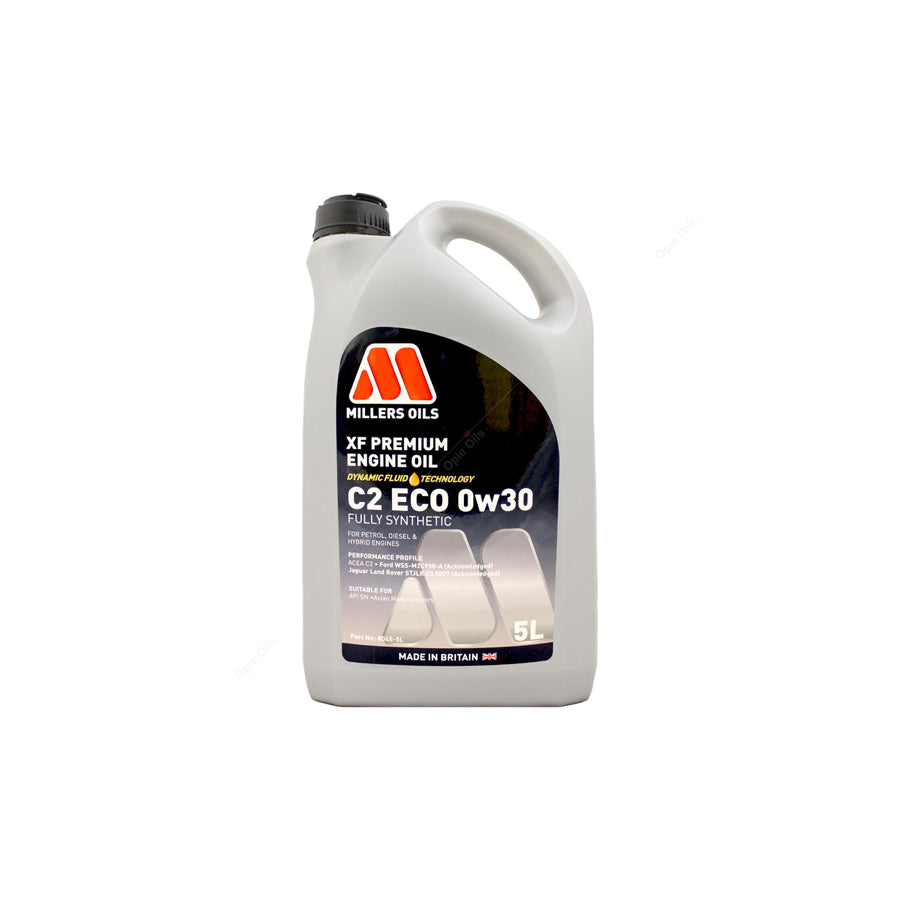 Millers Oils XF Premium C2 ECO 0W-30 Fully Synthetic Engine Oil 5l