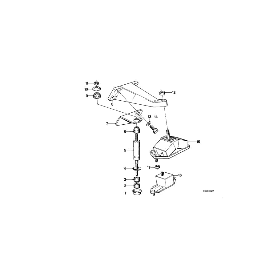 Genuine BMW 11811175120 E23 Supporting Bracket Right (Inc. 745i, 728iS & 733i)