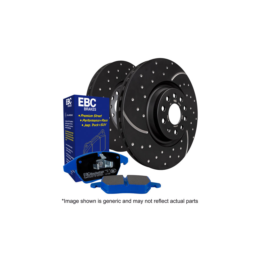 EBC PD14KR149 Subaru Legacy Bluestuff Rear Brake Pad & GD Disc Kit