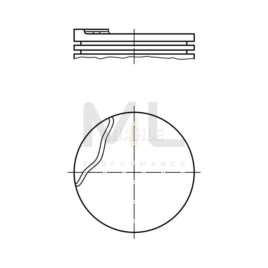 MAHLE ORIGINAL 022 02 00 Piston 79,5 mm, at steering cylinder, Axle stop on frame | Performance Parts DirectCar Parts
