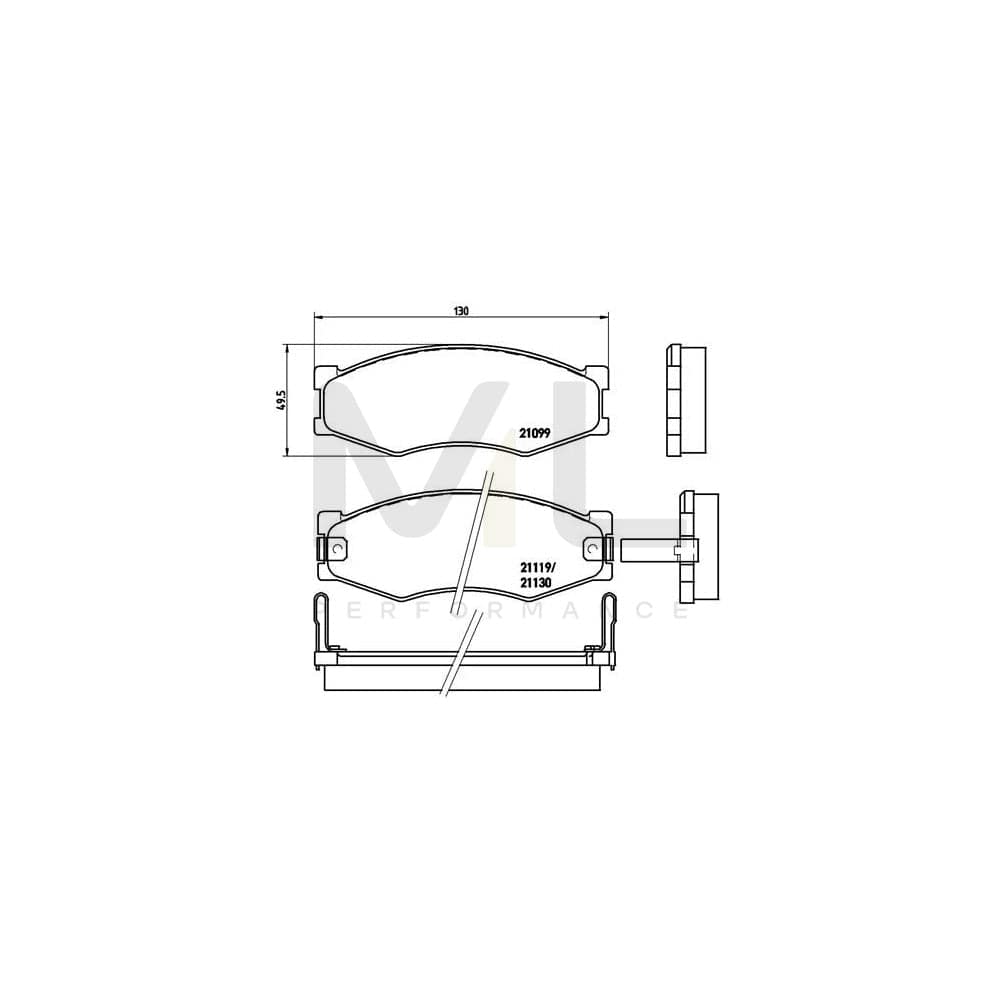 Brembo P 56 056 Brake Pad Set With Acoustic Wear Warning