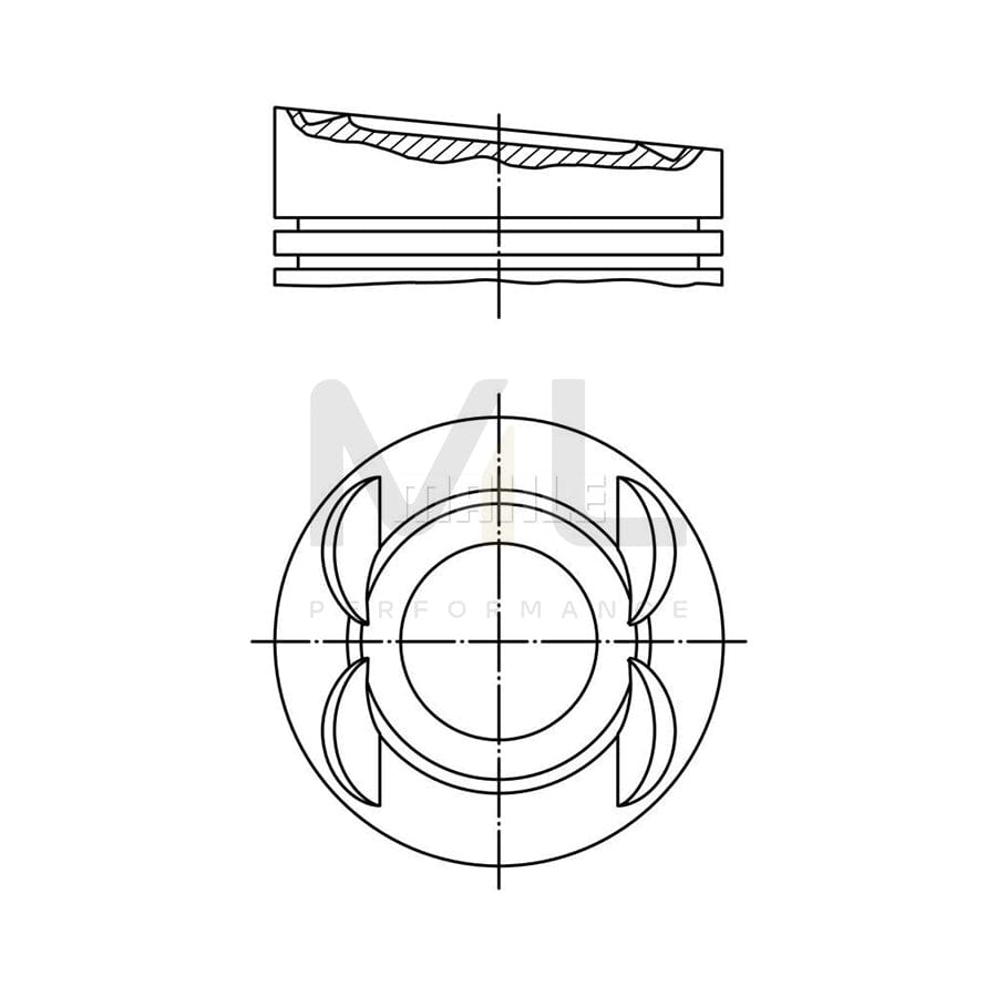 MAHLE ORIGINAL 028 03 00 Piston 84,01 mm | Performance Parts DirectCar Parts