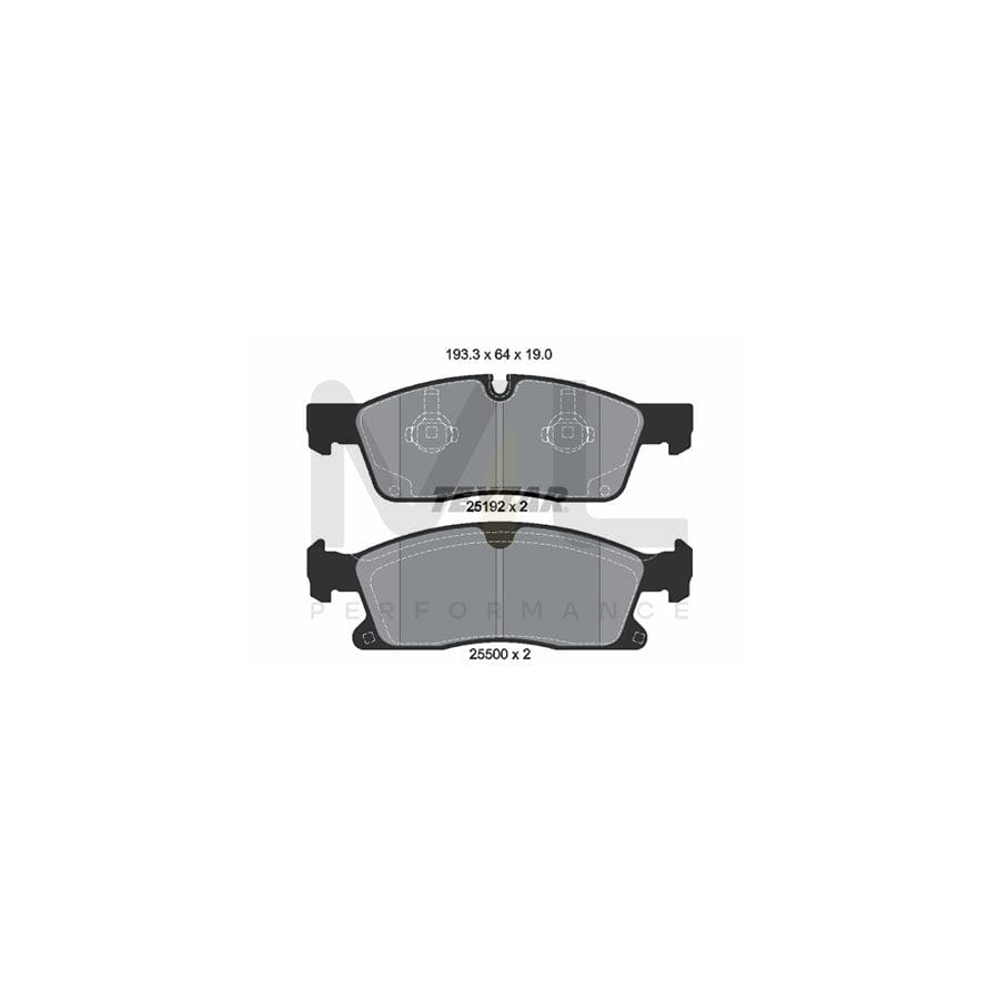 TEXTAR 2519201 Brake pad set prepared for wear indicator